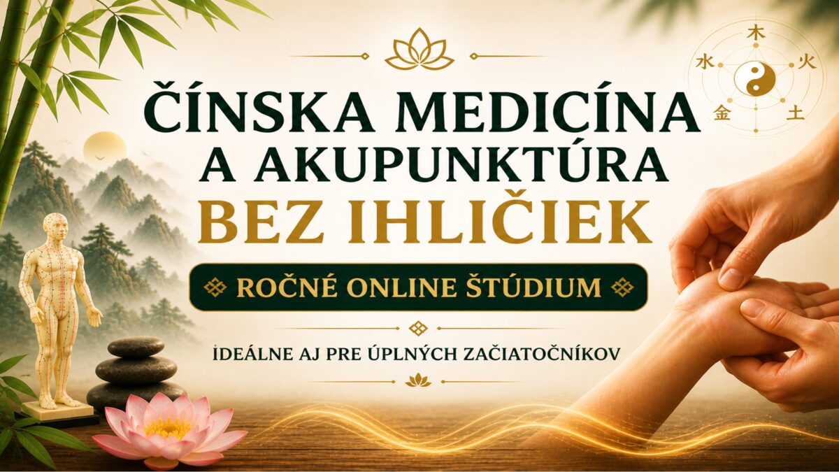 Čínska medicína a akupunktúra bez ihličiek – ročné online štúdium pre začiatočníkov, akupresúra a práca s Qi
