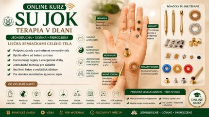 Su Jok infografika – mikrosystém ruky, liečba pomocou akupresúry, semiačok a moxy, účinky a princípy terapie